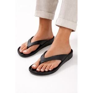 Birkenstock Black EVA Flip Flop Sandals Women 8 Men 6 Size 39 Made Germany